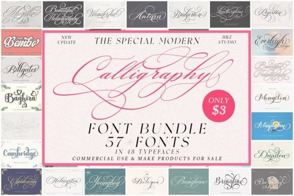 Download The Special Modern Calligraphy Font Bundle - Modern calligraphy font Collection