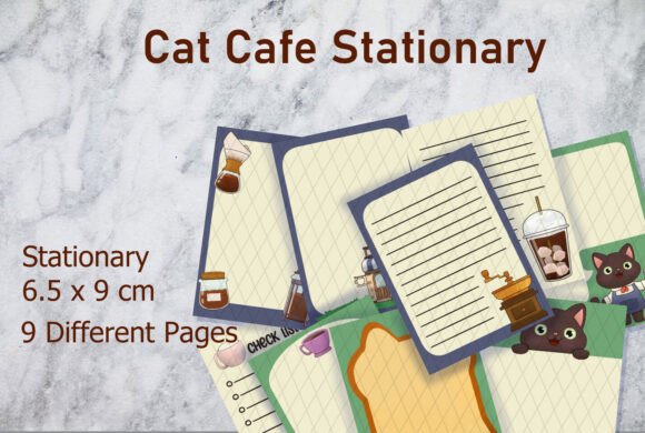 Download Cat Cafe Stationary - Stationary Collection