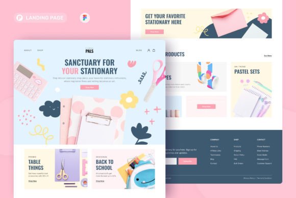 Download Stationary Store Landing Page - Stationary Collection