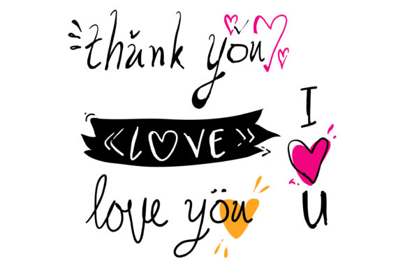 Download Doodle Label Text Typography Love - Premium Resources