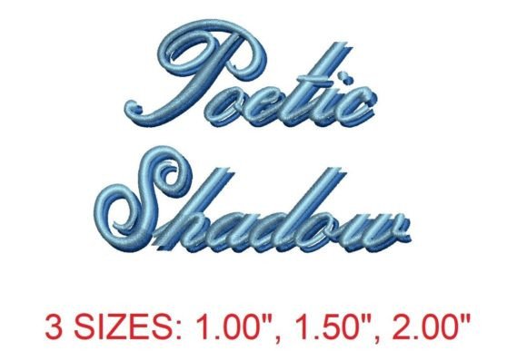 Download Poetic Shadow Embroidery Font - Embroidery Collection