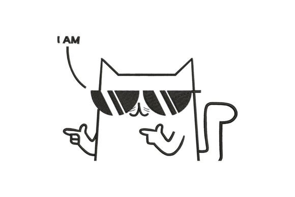 Download Cool Cat Sunglasses Embroidery Design - Embroidery Collection