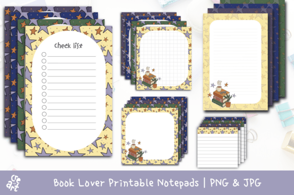 Download Book Lover Printable Notepads - Notepad Collection