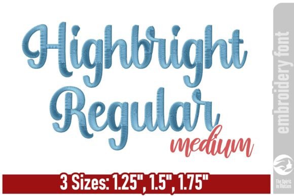 Download Highbright Script Embroidery Font - M - Embroidery Collection