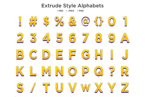 Download Extrude Style Alphabet, Abc Typography - Extrude Collection