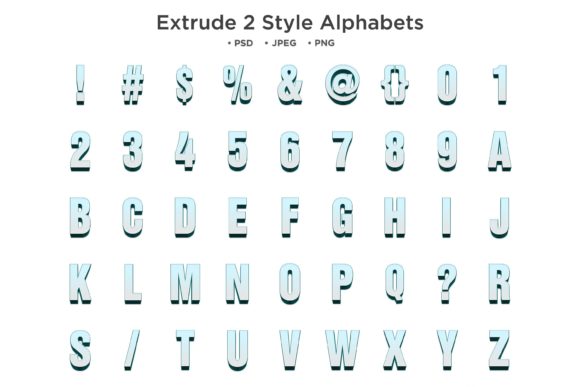 Download Extrude 2 Style Alphabet Abc Typography - Extrude Collection