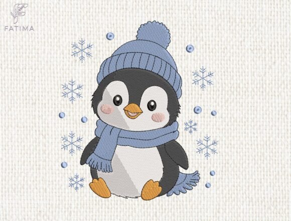 Download Winter Penguin Embroidery Design - Embroidery Collection